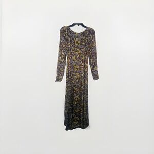 $695 Rentrayage Women's Brown Floral Ruched Baby Cleo‎ Dress Size 6